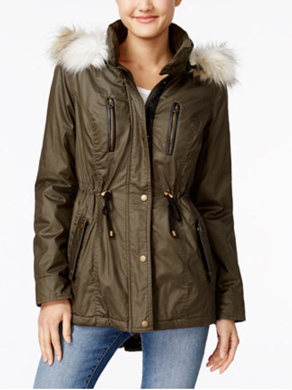 American Rag Faux-Fur Trim Hooded Parka Jacket